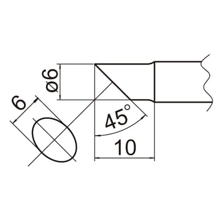 白光(HAKKO) 交換用こて先(EA304AP用) φ6.0mm EA304AP-11 4550061042687【別送品】