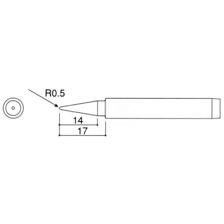 白光(HAKKO) R0.5mm こて先 (EA305E-130・130S用) 電気半田ごてEA305E-1 4518340693395(CDC)【別送品】