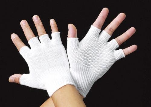 手袋・5本指出(滑り止め付) [フリー/155mm] EA354A-32B 4550061025475【別送品】