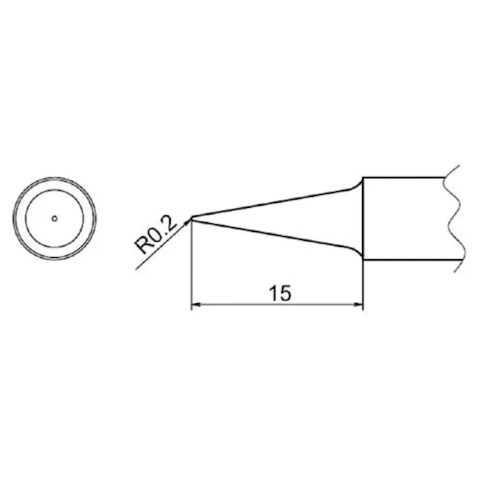 白光(HAKKO) 交換用こて先(EA304AP用) R0.2mm EA304AP-2 4550061048962【別送品】