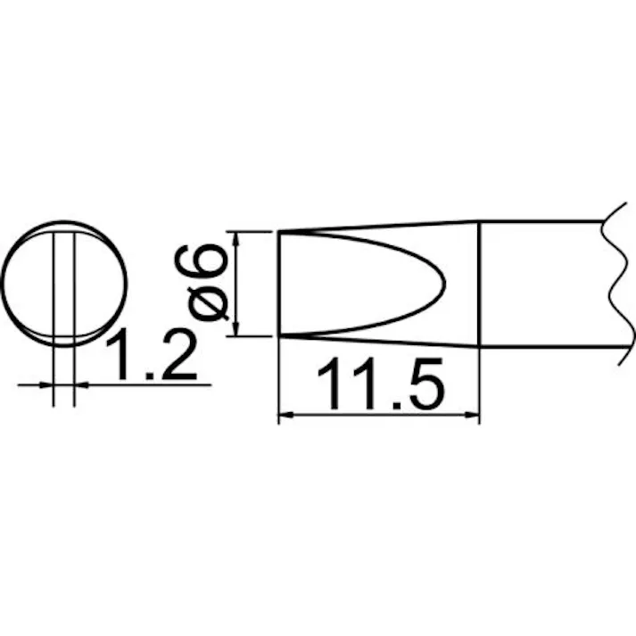 白光(HAKKO) 交換用こて先(EA304AP用) φ6.0mm EA304AP-15 4550061039878【別送品】
