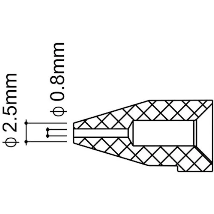 白光(HAKKO) φ0.8/φ2.5mm 交換ノズル(EA323MB-1/2用) 電気半田ごて EA323MB-13 4550061044650(CDC)【別送品】