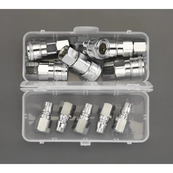 ESCO 1/2" 雌ねじプラグ・ソケットセット エアーホース用カプラーEA140D-34 4550061061145(CDC)【別送品】