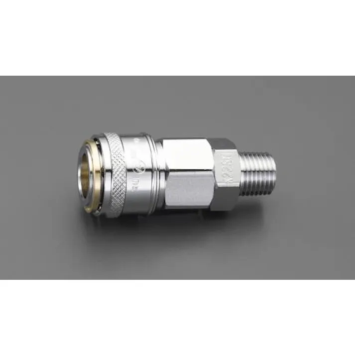 ESCO R 1/2" 雄ねじカップリング(ワンプッシュ) エアーホース用カプラーEA140DP-4 4518340423374(CDC)【別送品】