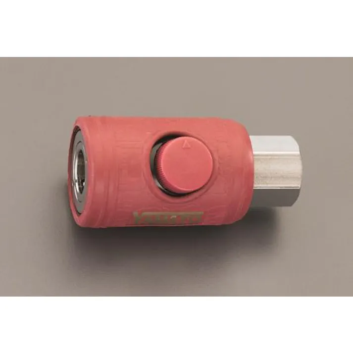 ESCO 1/4" エアーカップリングソケット(ボタン式) エアーホース用カプラーEA140TC-2 4550061140239(CDC)【別送品】