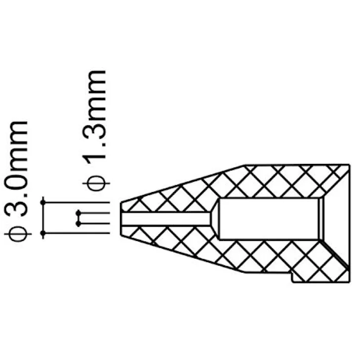 白光(HAKKO) φ1.3/φ3.0mm 交換ノズル(EA323MB-1/2用) 電気半田ごて EA323MB-15 4550061045657(CDC)【別送品】