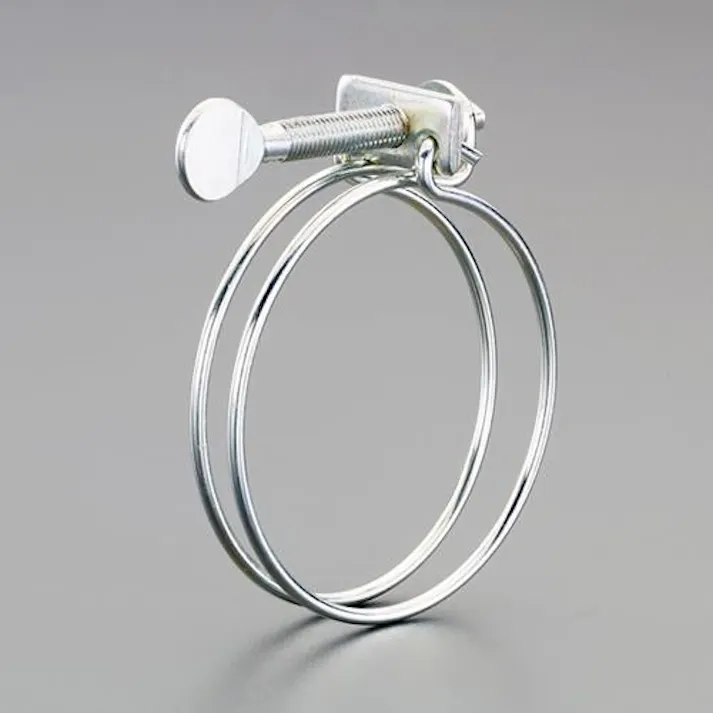 手締めホースクランプ(ダブルワイヤー/2個) 66-76mm EA463AP-76 4550061564882【別送品】