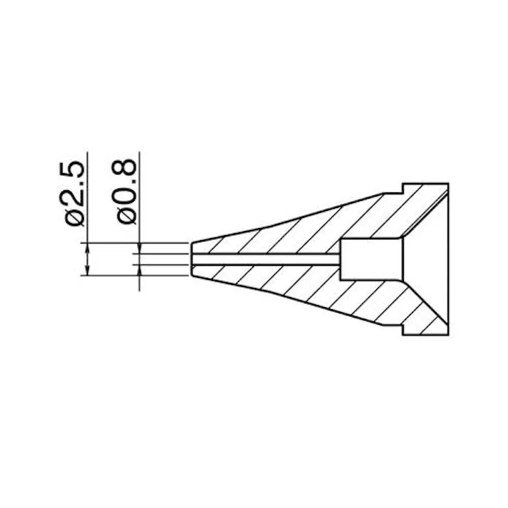 白光(HAKKO) φ0.8/φ2.5mm 交換ノズル(EA323MA-2用) 電気半田ごてEA323MA-31 4550061845264(CDC)【別送品】