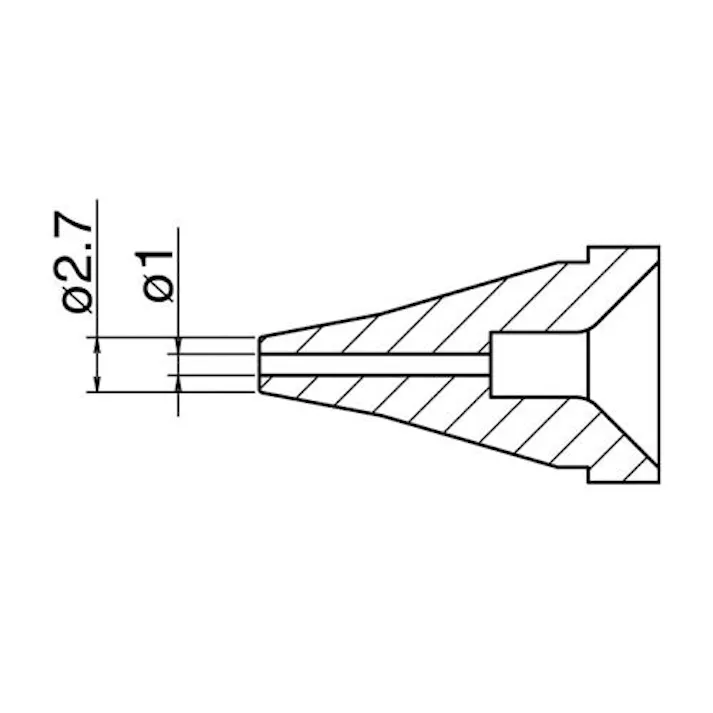 白光(HAKKO) φ1.0/φ2.7mm 交換ノズル(EA323MA-2用) 電気半田ごてEA323MA-32 4550061845271(CDC)【別送品】