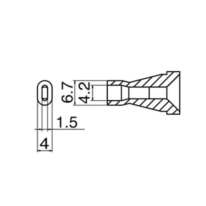 白光(HAKKO) φ4.2/φ6.7mm 交換ノズル(EA323MA-2用) 電気半田ごてEA323MA-38 4550061845899(CDC)【別送品】