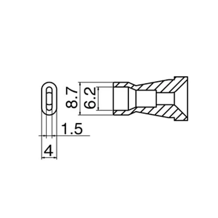 白光(HAKKO) φ6.2/φ8.7mm 交換ノズル(EA323MA-2用) 電気半田ごてEA323MA-39 4550061845905(CDC)【別送品】