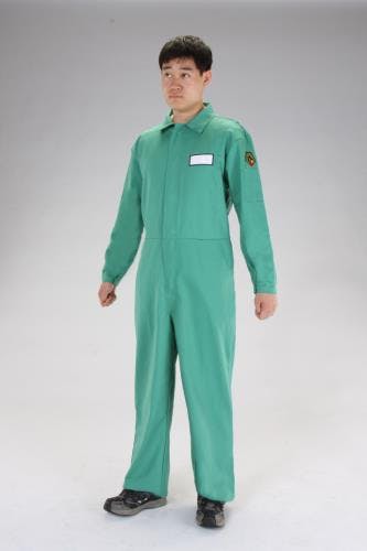 難燃カバーオール(グリーン) [M] EA370AA-11 4550061294185【別送品