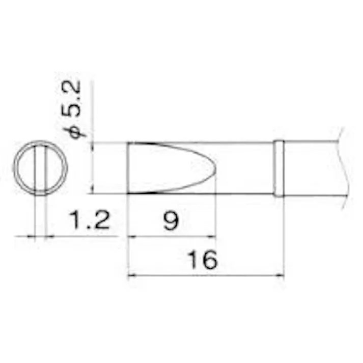 白光(HAKKO) 交換用こて先 5.2mm EA304AG-20 4518340691346【別送品】