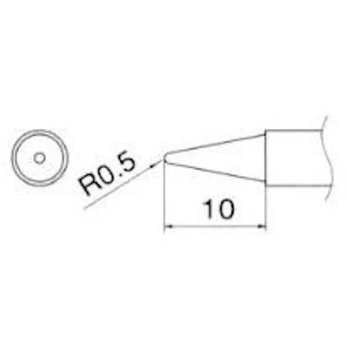 白光(HAKKO) R0.5mm 交換用こて先 電気半田ごてEA304AG-2 4518340691100(CDC)【別送品】