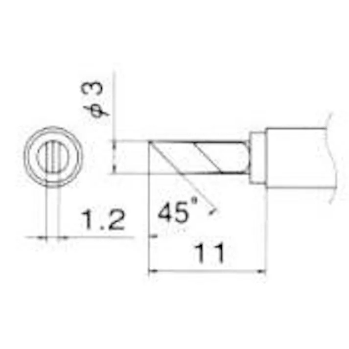白光(HAKKO) 3.0mm 交換用こて先 電気半田ごてEA304AG-31 4518340691490(CDC)【別送品】