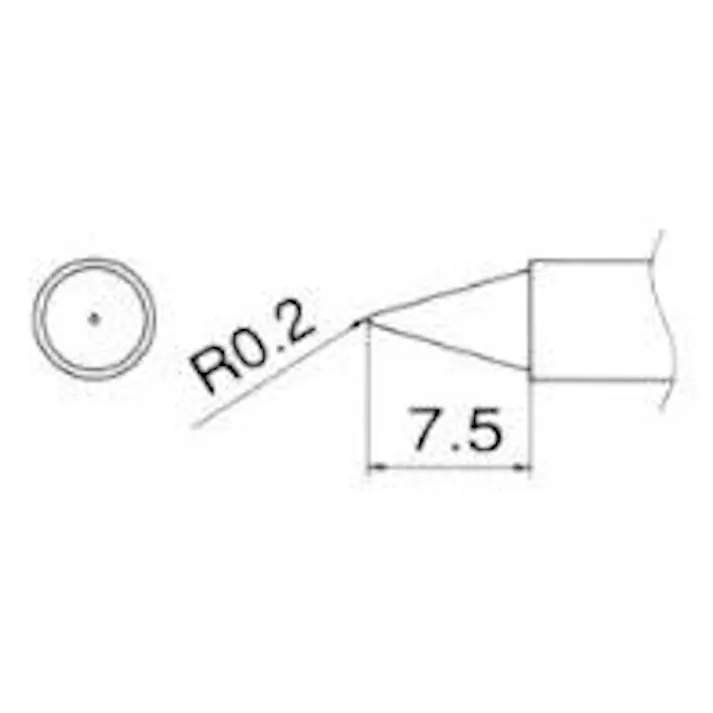 白光(HAKKO) 交換用こて先 R0.2mm EA304AG-1 4518340691094【別送品】
