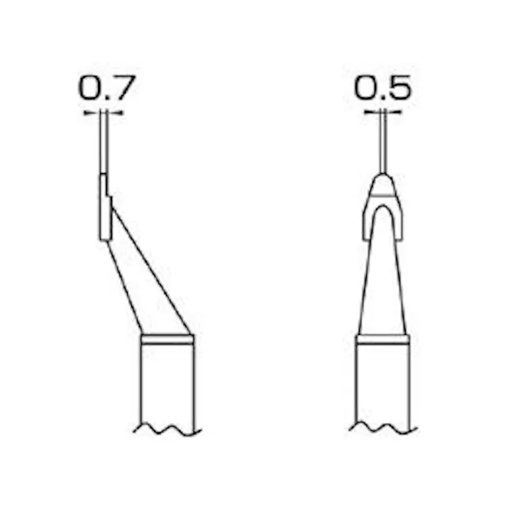 白光(HAKKO) 交換用こて先(EA304AH-5用) 0.7x2.0mm EA304AH-504 4548745989663【別送品】