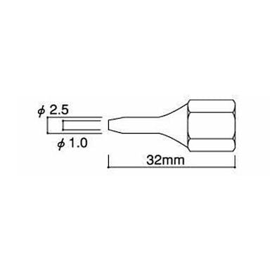 白光(HAKKO) [EA305HF-2用]    φ1.0x32mm 替ノズル 接着剤EA305HF-24 4550061846445(CDC)【別送品】