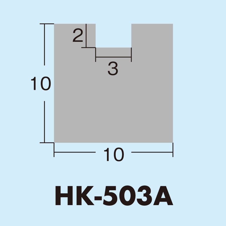 ESCO 10x10x500mm アクリル角棒(3mm溝1列/透明) 板材EA441EK-4 4550061956175(CDC)【別送品】