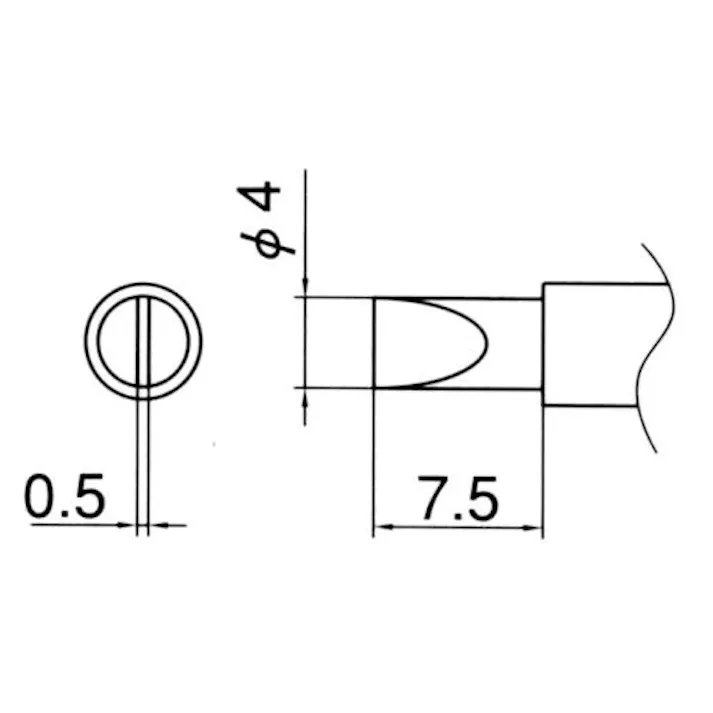 白光(HAKKO) 4.0mm こて先 (EA304HE用) 電池式半田ごてEA304HE-2 4518340693494(CDC)【別送品】