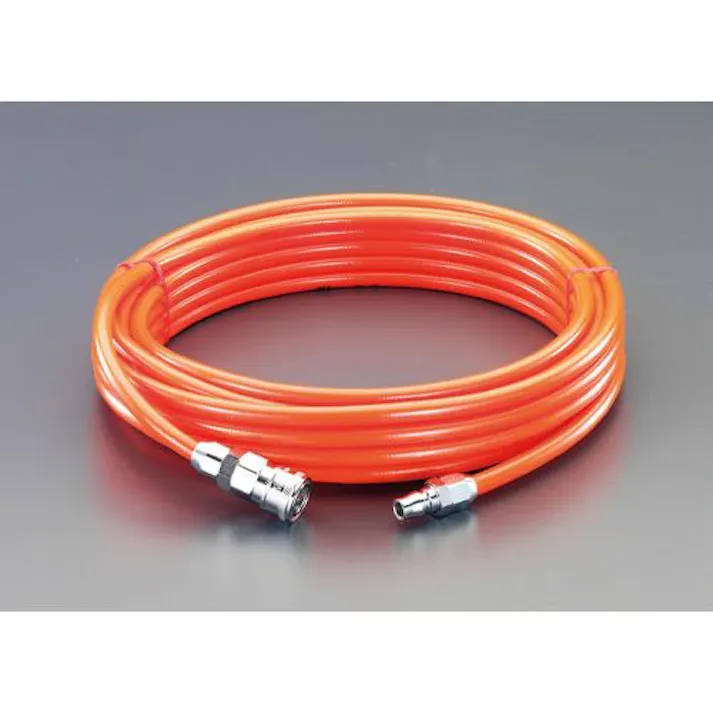 ESCO 6.5/10.0mmx 5m ウレタンホース(カプラー付) エアーホースEA125CC-5 4550061889749(CDC)【別送品】