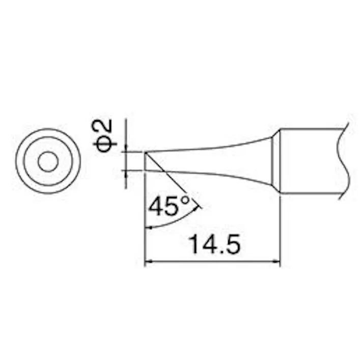 白光(HAKKO) こて先(EA304HD-50B・-50C用) φ2.0mm EA304HD-5 4548745832501【別送品】