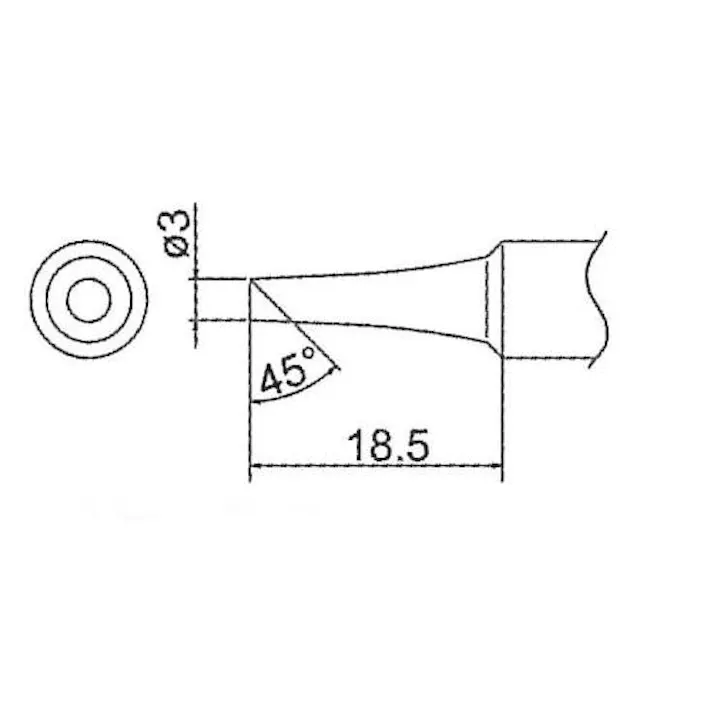 白光(HAKKO) φ3.0mm こて先 (EA304HD-47用) 電気半田ごてEA304HD-12 4548745864502(CDC)【別送品】