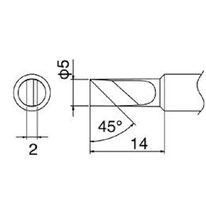 白光(HAKKO) こて先(EA304HD-50B・-50C用) φ5.0mm EA304HD-8 4548745832532【別送品】