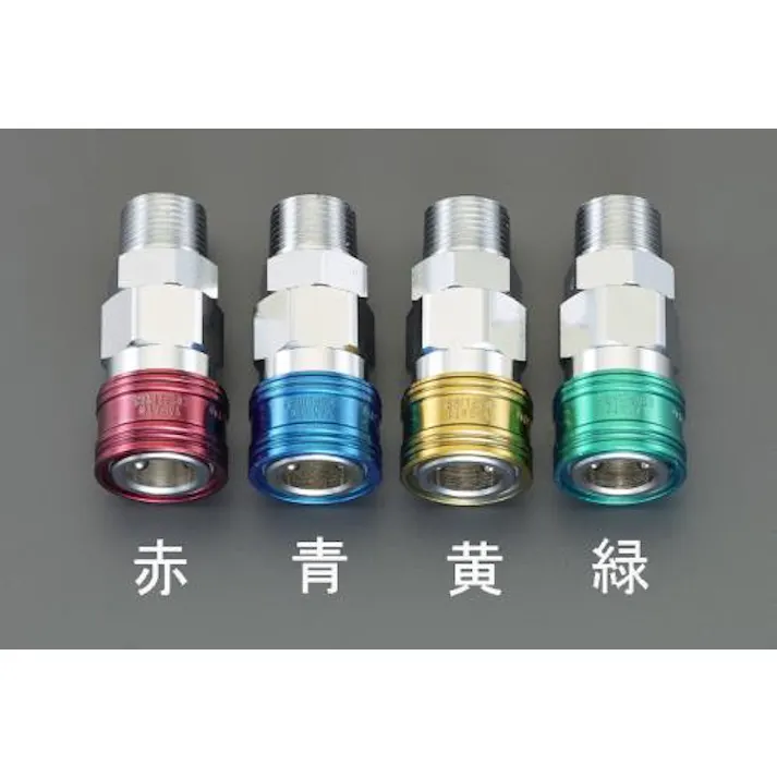 ESCO R 3/8" 雄ねじカップリング(エアホース用/レッド エアーホース用カプラーEA140BL-31 4550061305973(CDC)【別送品】