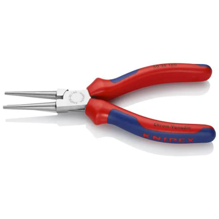 KNIPEX(クニペックス) 160mm ロングラウンドノーズプライヤー(グリップ付/メッキ) EA537MA-2 4518340093720(CDC)【別送品】