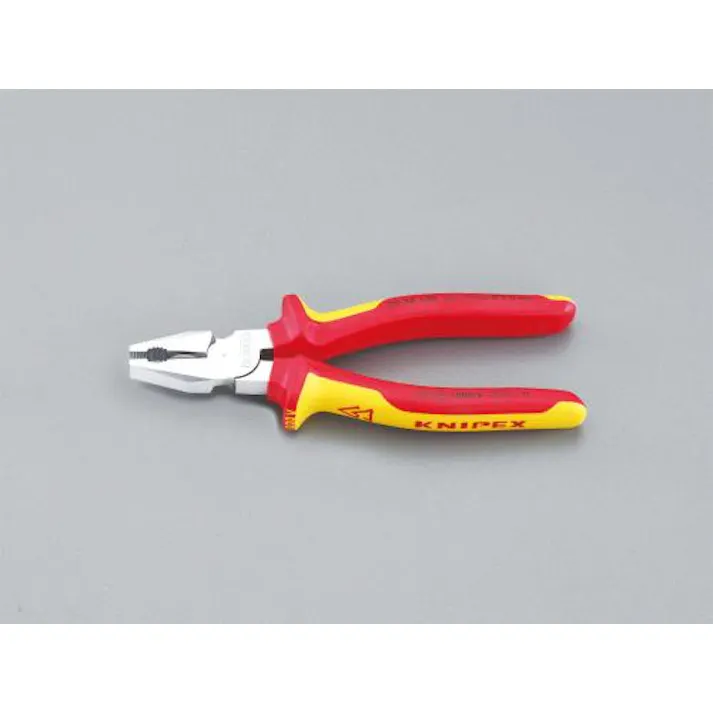 KNIPEX(クニペックス) 180mm 電工ペンチ(絶縁グリップ・偏芯型/メッキ) EA534KB-1 4518340095199 (CDC)【別送品】