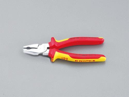 KNIPEX(クニペックス) 電工ペンチ(絶縁グリップ・偏芯型/メッキ) 200mm EA534KB-2 4518340095205【別送品】