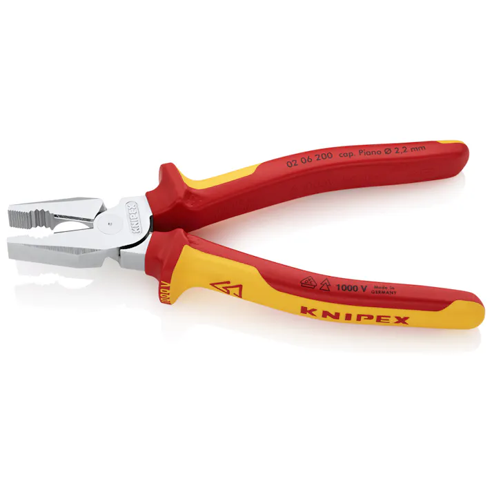 KNIPEX(クニペックス) 電工ペンチ(絶縁グリップ・偏芯型/メッキ) 200mm EA534KB-2 4518340095205【別送品】