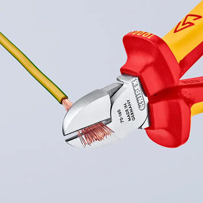 KNIPEX(クニペックス) 電工ニッパー・絶縁(グリップ付/メッキ) 160mm EA536KG-3 4518340095793【別送品】