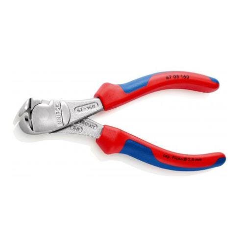 KNIPEX(クニペックス) エンドカッティングニッパー(グリップ付/メッキ) 160mm EA577LC-2 4518340096189【別送品】