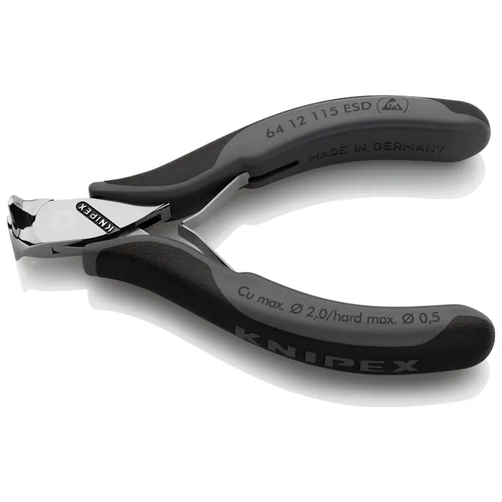 KNIPEX(クニペックス) 精密用エンドニッパー(ESDグリップ/バネ付) 115mm EA536KE-31 4518340096356【別送品】