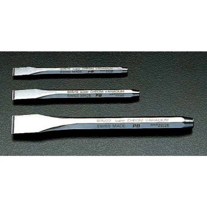 PBSWISSTOOLS 平タガネ 3本組/10・12・22mm EA572A 4518340181823【別送品】