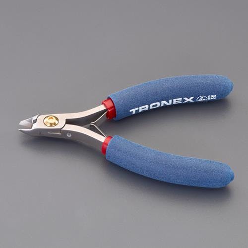 精密用ニッパー(フラッシュ/ピアノ線用/ESD) 115mm EA535TX-2 4518340225084【別送品】