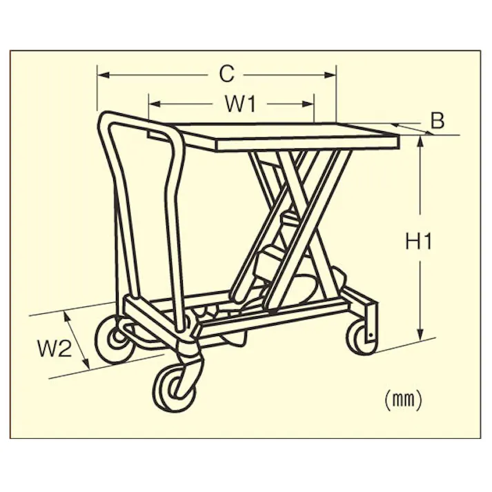 ナンシン テーブルリフト 450x700mm/150kg EA520X-1 4518340450264【別送品】