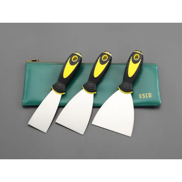 ESCO 3本組 パテべラセット(ステンレス/中硬) EA579AK-400 4518340503243(CDC)【別送品】