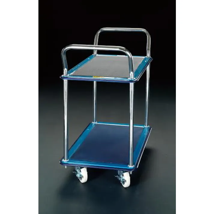 運搬車(二段式/ブレーキ付) 740x480mm/120kg EA520BE-2 4518340513563【別送品】