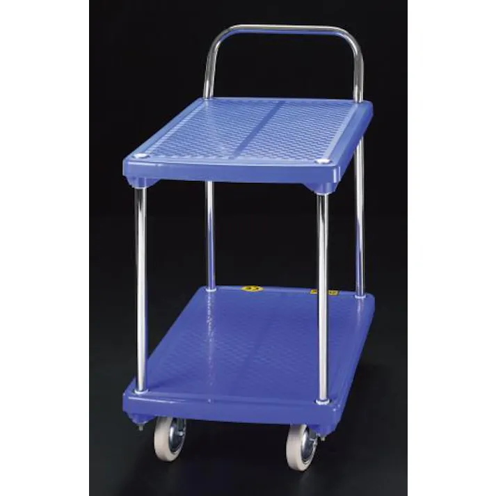 運搬車(二段式/ブレーキ付) 810x500mm/200kg EA520BE-6 4518340513594【別送品】