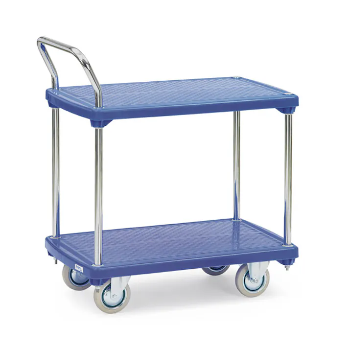 運搬車(二段式/ブレーキ付) 810x500mm/200kg EA520BE-6 4518340513594【別送品】