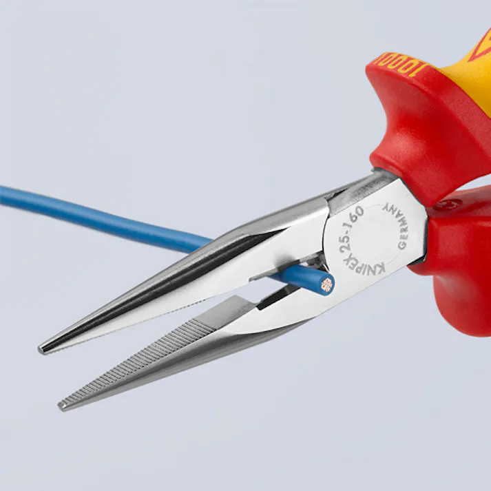 KNIPEX(クニペックス) 絶縁ラジオペンチ(グリップ付/メッキ) 160mm EA537KD-160 4518340544406【別送品】