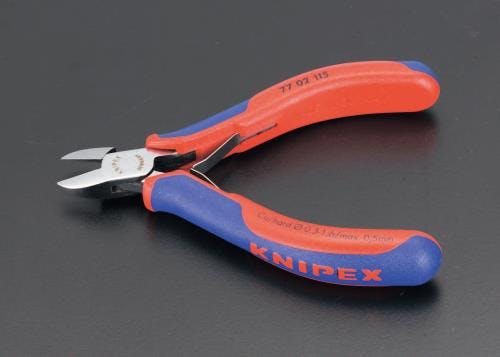 KNIPEX(クニペックス) 精密用ニッパー(グリップ・バネ付/斜刃) 115mm EA535KD-1 4518340545090【別送品】