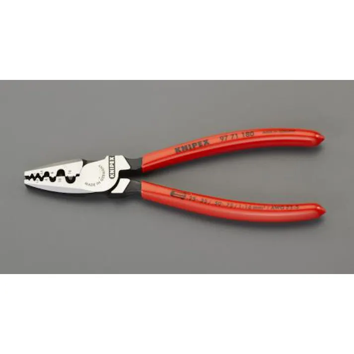 KNIPEX(クニペックス) 圧着ペンチ(フェルール端子用) 0.25-16.0平方ミリメートル EA538KD 4518340547858【別送品】