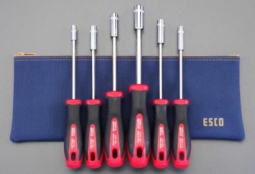 ESCOオリジナル ナットドライバー 6本組 EA565A 4518340694682【別送品】
