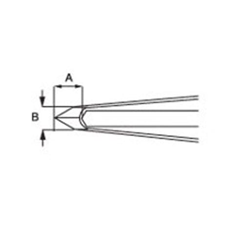 ESCO 6.5x115mm カッティングピンセット(カーボンスチール製) EA595AL