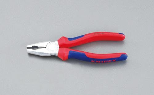 KNIPEX(クニペックス) 電工ペンチ(グリップ付/メッキ) 180mm EA534KC-22 4518340781634【別送品】