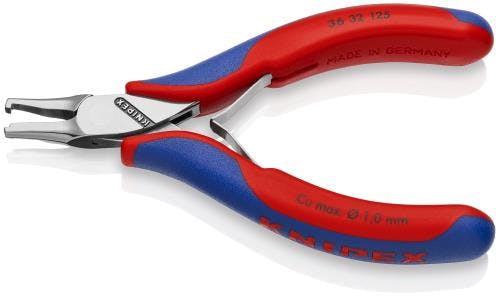 KNIPEX(クニペックス) エレクトロニクス用プライヤー(グリップ付) 125mm EA537KT-3 4518340781788【別送品】